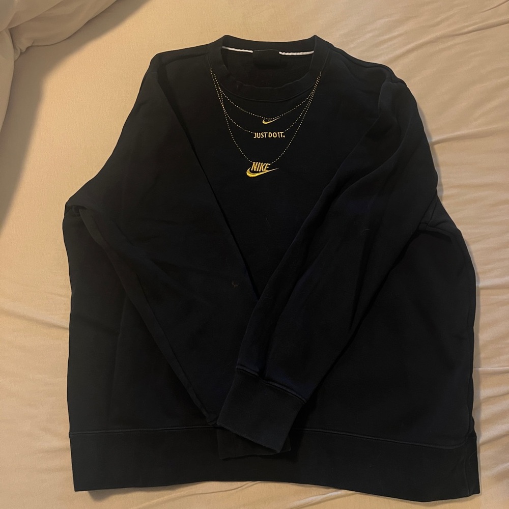 Nike Crewneck with Gold Chain embroidery